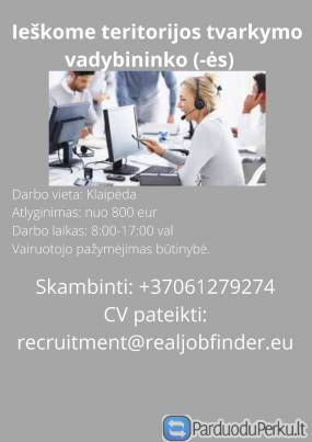 Ieškome teritorijos tvarkymo vadybininko (-ės)