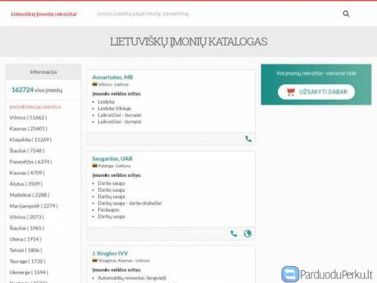 Įmonių oazė, rekvizitai, informacija