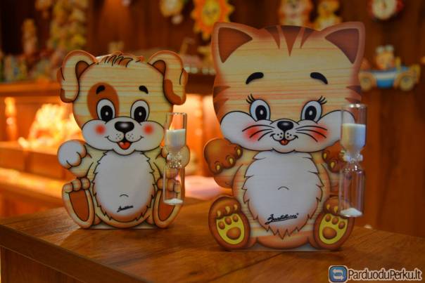 Indelis dantų šepetėliui su smėlio laikrodžiu.