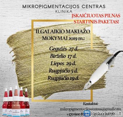 INDIVIDUALŪS ilgalaikio makiažo mokymai