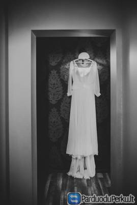 Ingos Miltinienės kurta vestuvinė suknelė