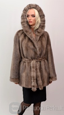 Istisines audines norkos kailiniai su kapisonu norka