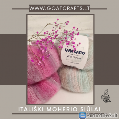 Itališki moheros siūlai iš Goatcrafts.lt