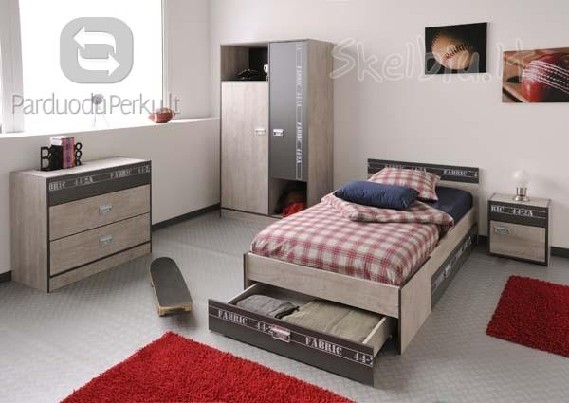 Jaunuolio kambario baldų komplektas - 4 dalys