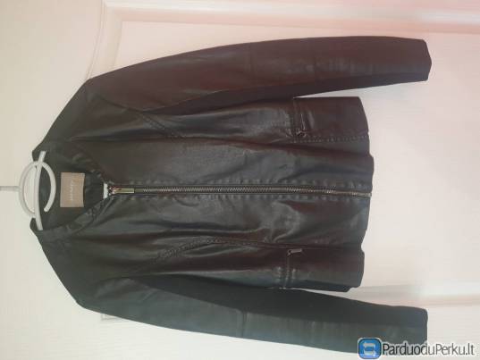 Juodas dirbtinės odos švarkelis Orsay