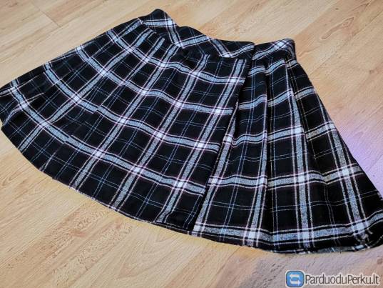 Juodas/languotas sijonas