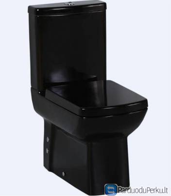 Juodas, pastatomas klozetas Lara