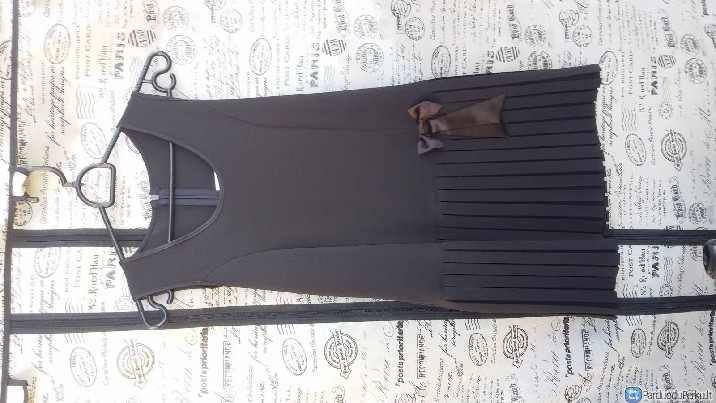 Juodas sarafanas mergaitėms