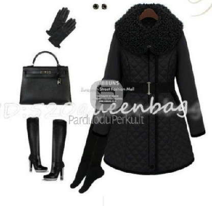 Juodas, siltas, madingas paltas