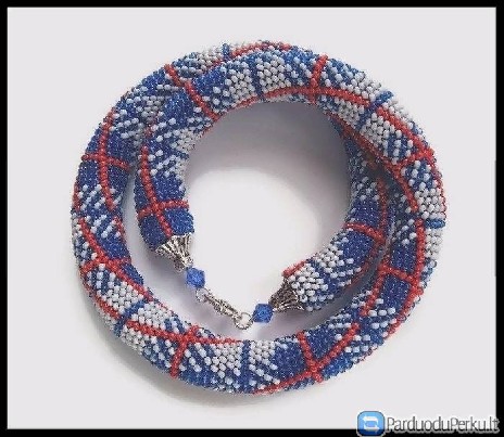 Kaklo papuošalas iš čekiško biserio