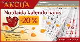 Kalendorių gamyba 2014 - 20%