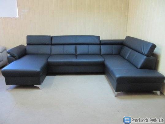 Vokiškas Kampas U-forma "BERGEN" natūrali oda www.bramita.lt