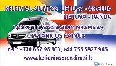 Keleiviu, siuntu pervezimas i/is Anglija, Danija,
