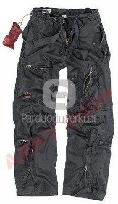 Kelnės SURPLUS "INFANTRY CARGO", JUODOS