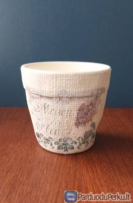 Keraminis vazonas gėlėms, be lėkštutės, 13cm skersmuo