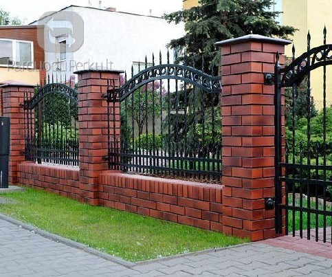 Klinkerio imitacijos stulpai tvoroms