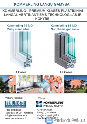 Kommerling plastikiniai langai