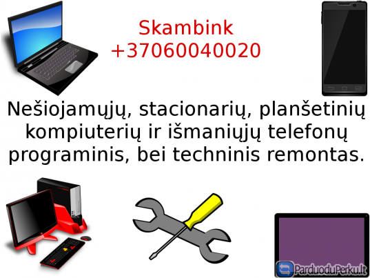 Kompiuterių meistras į namus, Kelmė, skambink 860040020
