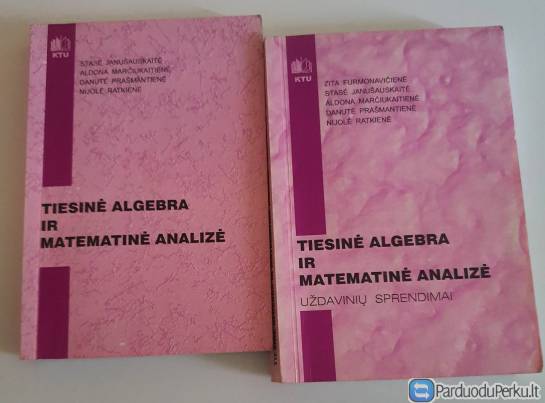 Komplektukas Tiesinė algebra ir matematinė analizė