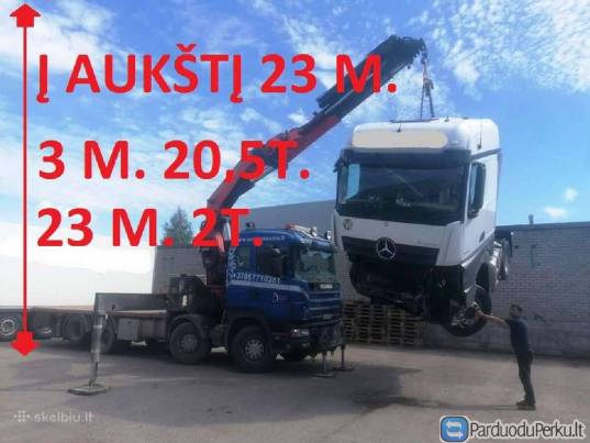 Krano nuoma - hidromanipuliatoriaus - fiskaro nuoma