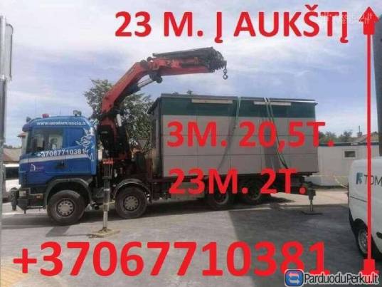 Krano nuoma - hidromanipuliatoriaus - fiskaro nuoma