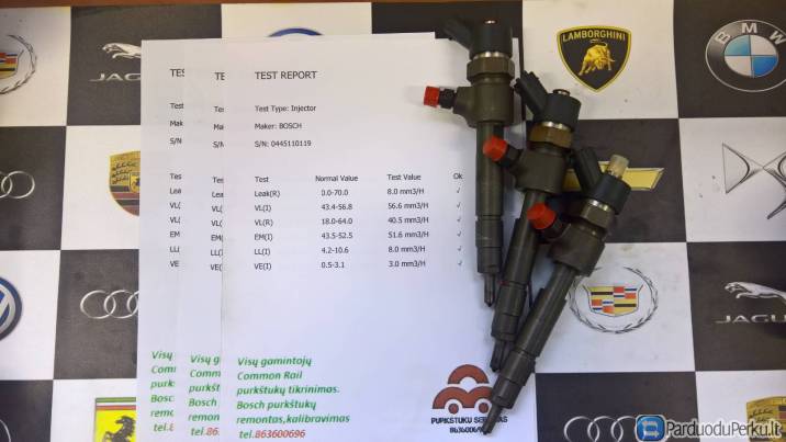 Kuro purkštukai Alfa Romeo,Fiat,Lancia 1.9jtd, 2.4jtd. 0445110119