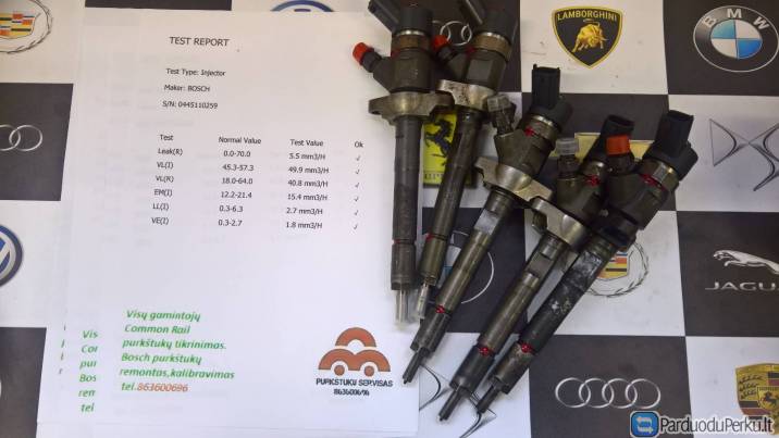 Kuro purkštukai Citroen,Ford,Mazda,Peugeot,Volvo. 0445110259