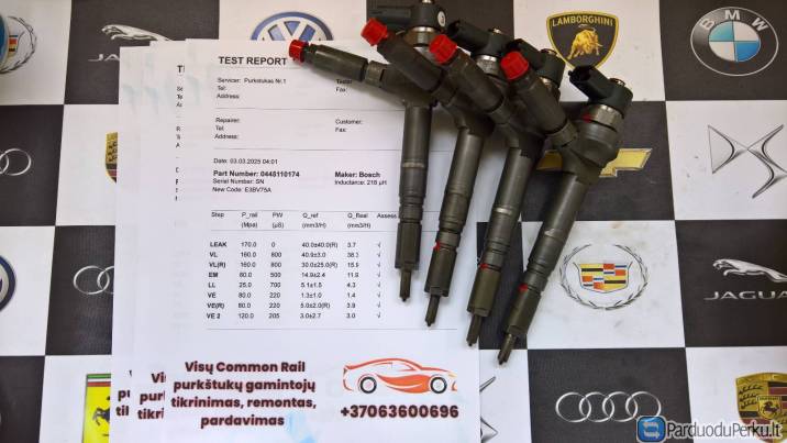 Kuro purkštukai Opel-Astra H 1.7d 74 kw. 0445110174