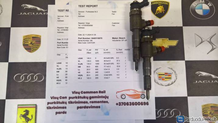 Kuro purkštukai Peugeot-206,307  1.4HDi. 0445110075