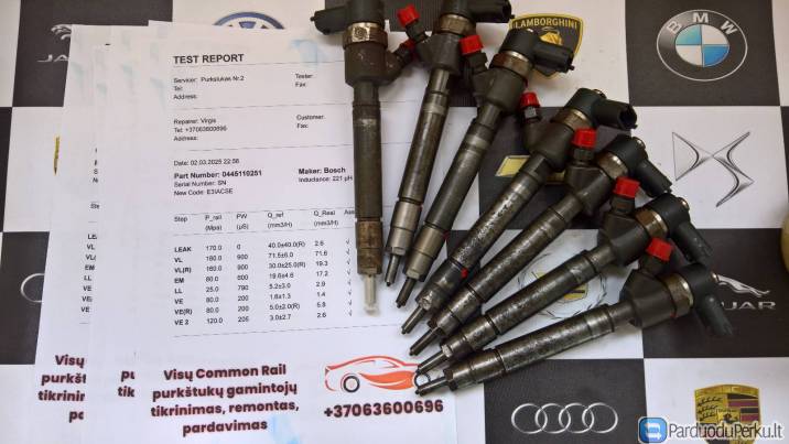 Kuro purkštukai Volvo – C30, C70, S40, S60, S80, V50, V70, XC70, XC90. 0445110251