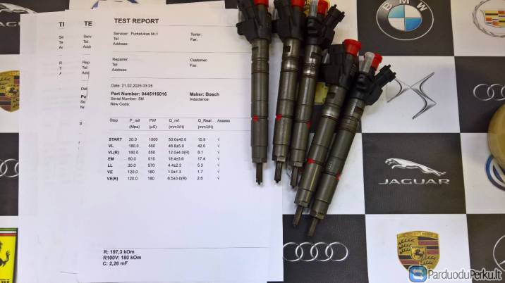 Kuro purkštukai Volvo-S60,S80,V60,V70,XC60,XC70 2.4d. 0445116016