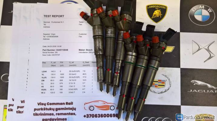 Kuro purkštukas Bmw-525d 120 kw. 0445110048