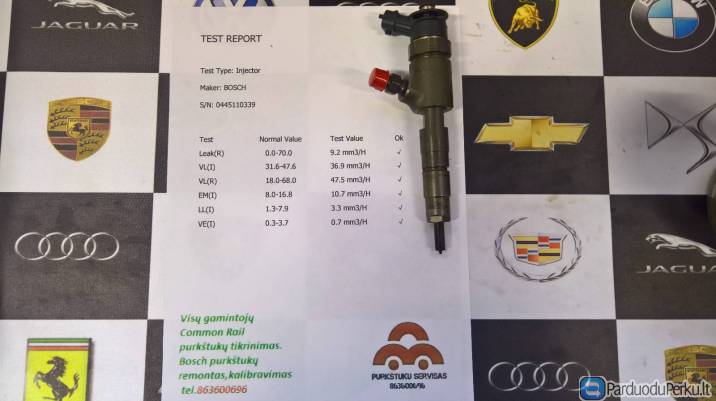 Kuro purkštukas Citroen,Ford,Peugeot. 0445110339