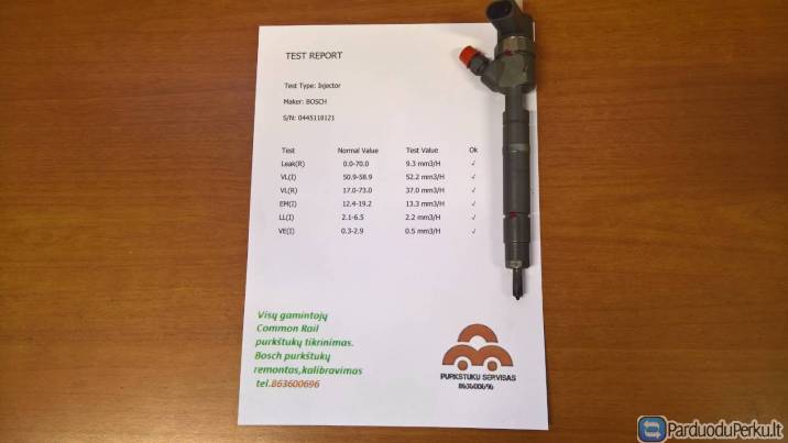 Kuro purkštukai Mercedes-C200,C220,C270,CLK270,E200,E220,E270. 0445110121