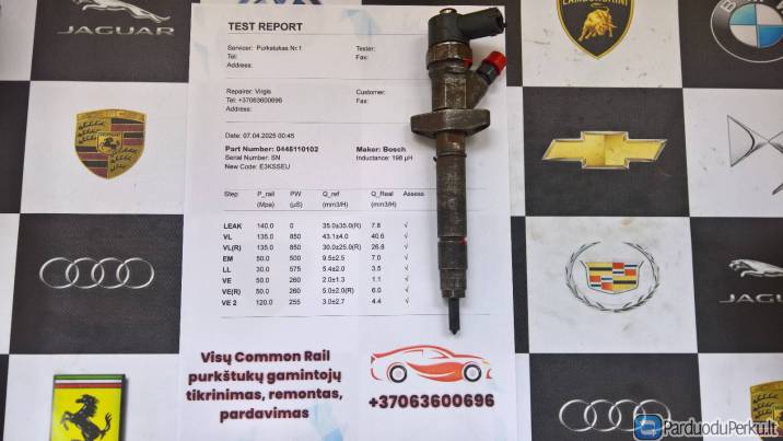 Kuro purkštukas Nissan-Interstar,Opel-Movano,Renault-Master. 0445110102