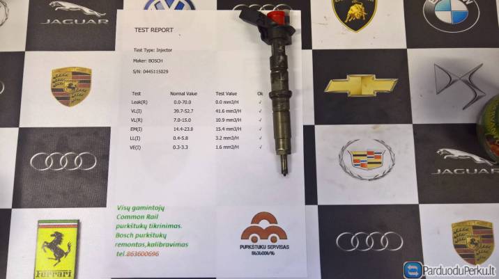 Kuro purkštukas Volkswagen-Crafter 2.5 TDI. 0445115029