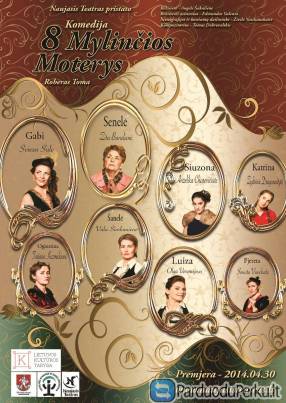Kviečiame į Naujojo teatro spektaklį, detektyvinę komediją “8 mylinčios moterys”, vyks 2018-06-12
