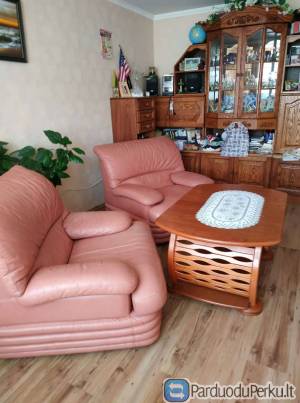 Labai geros būklės natūralios odos foteliai