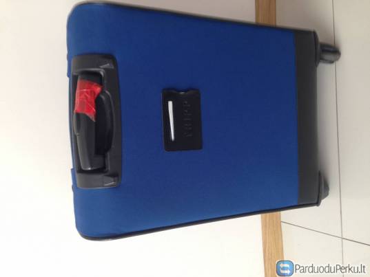 Lagaminas kelioninis mėlynos spalvos iš tekstilės