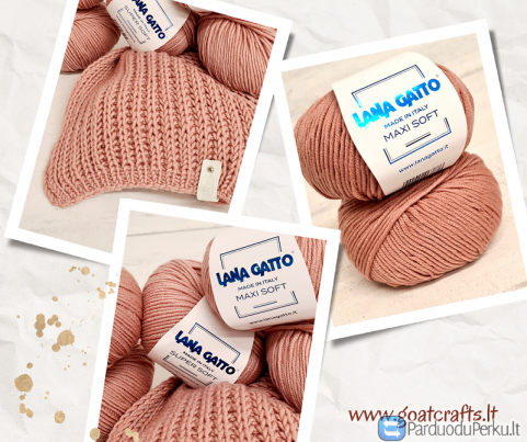 Lana Gatto Maxi soft siūlai iš Goatcrafts.lt