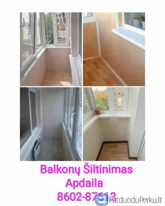 Langų apdaila Kaunas 8602-87613 Balkonų šiltinimas Kaune