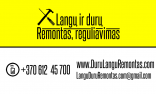 LANGŲ REMONTAS IR REGULIAVIMAS