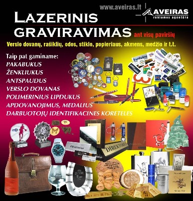 Lazerinis graviravimas ant visų paviršių