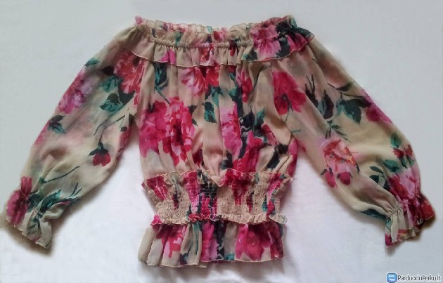 Lengva gėlėta palaidinukė iš Italijos S-M dydis