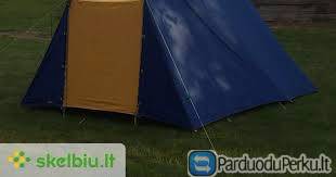 Lenkiška trivietė palapine su prieangiu