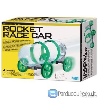 Lenktynių mašina Raketa, pasigamink pats!