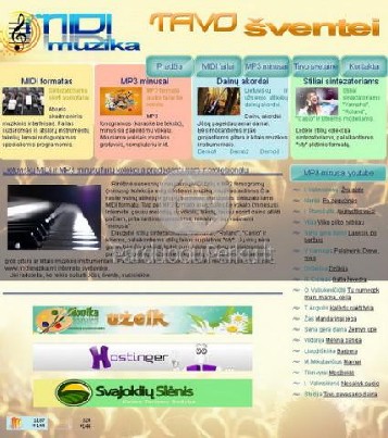 Lietuviški MIDI failai, MP3 fonogramos, dainų akordai