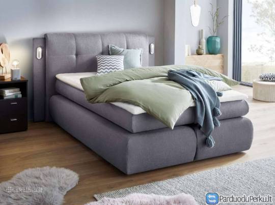 Lova "Borna" 140x200cm su čiužiniais + antčiužinis