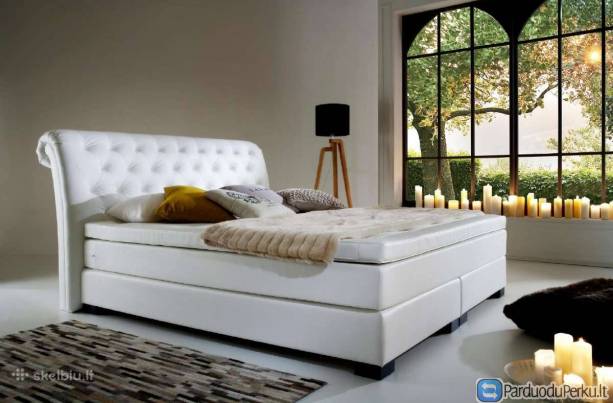 Lova "Molly" 140x200cm su čiužiniais + antčiužinis