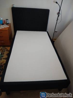 Lova su minkštu atlošu 120*207cm